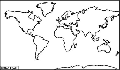Dünya dilsiz haritası siyah beyaz